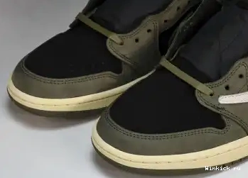 Low Travis Jordan OLIVE OG Scott BLACK Air 1 x 0624